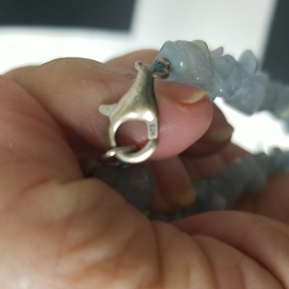 AQUAMARINE Price Drop MARCH B.S. Tree of Life Pendant W/chip bead strand. J#33 - Picture 3 of 6